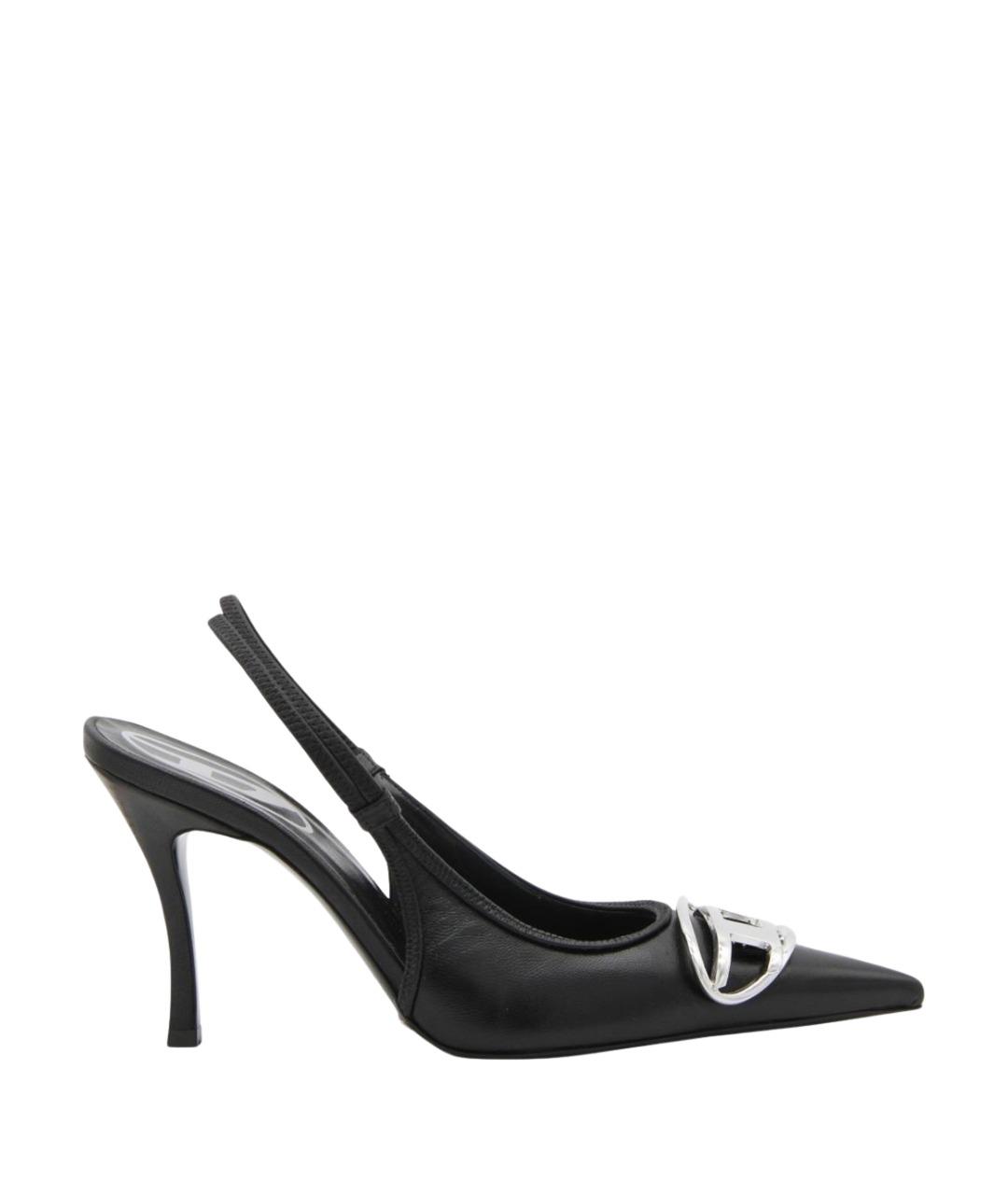 DIESEL Черные кожаные туфли, фото 1