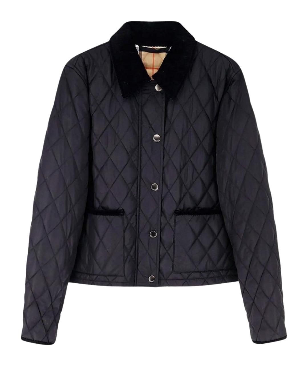 BURBERRY Черная полиэстеровая куртка, фото 1