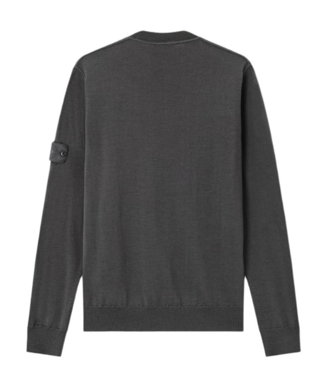 STONE ISLAND Серый шерстяной джемпер / свитер, фото 2