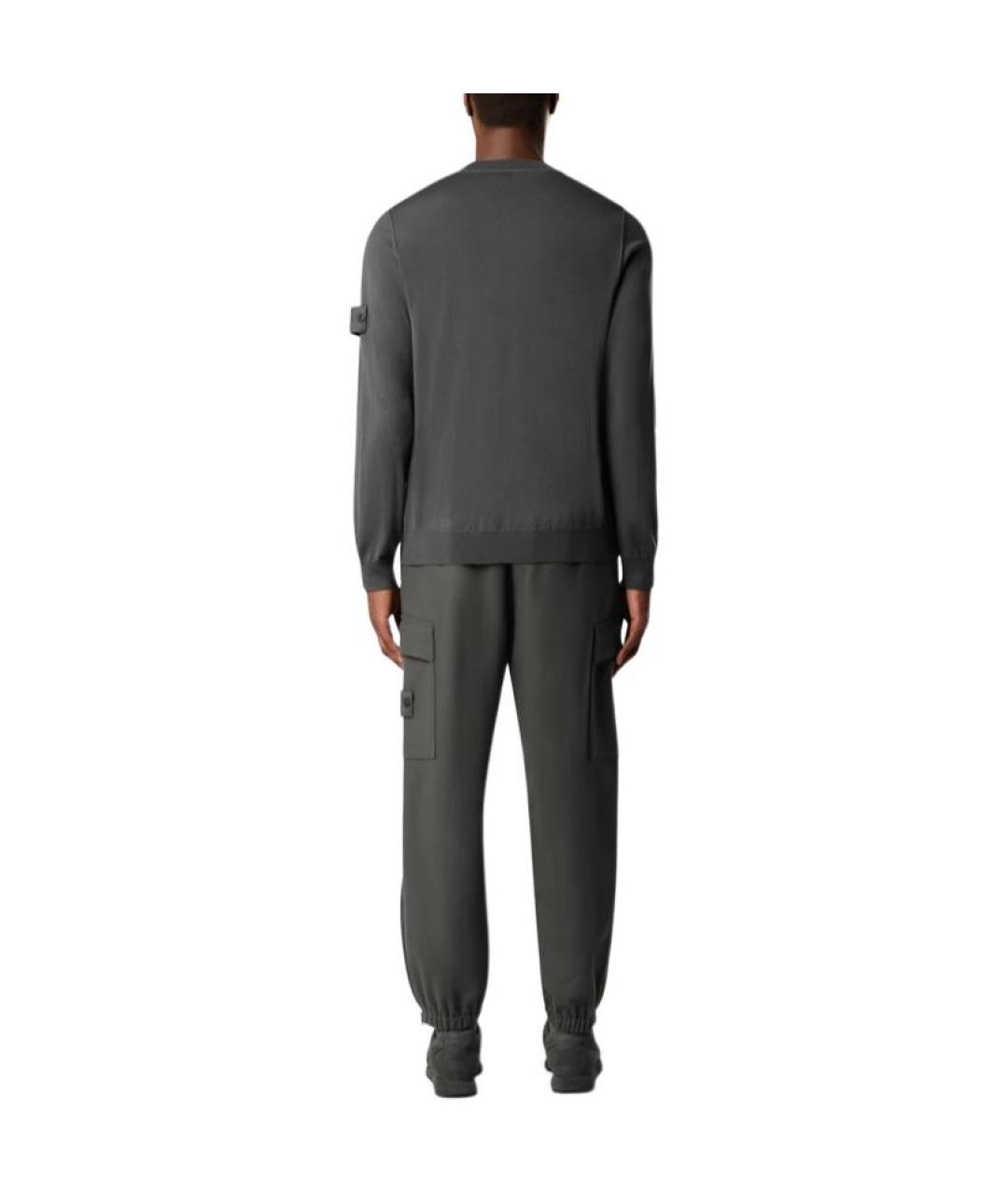 STONE ISLAND Серый шерстяной джемпер / свитер, фото 4