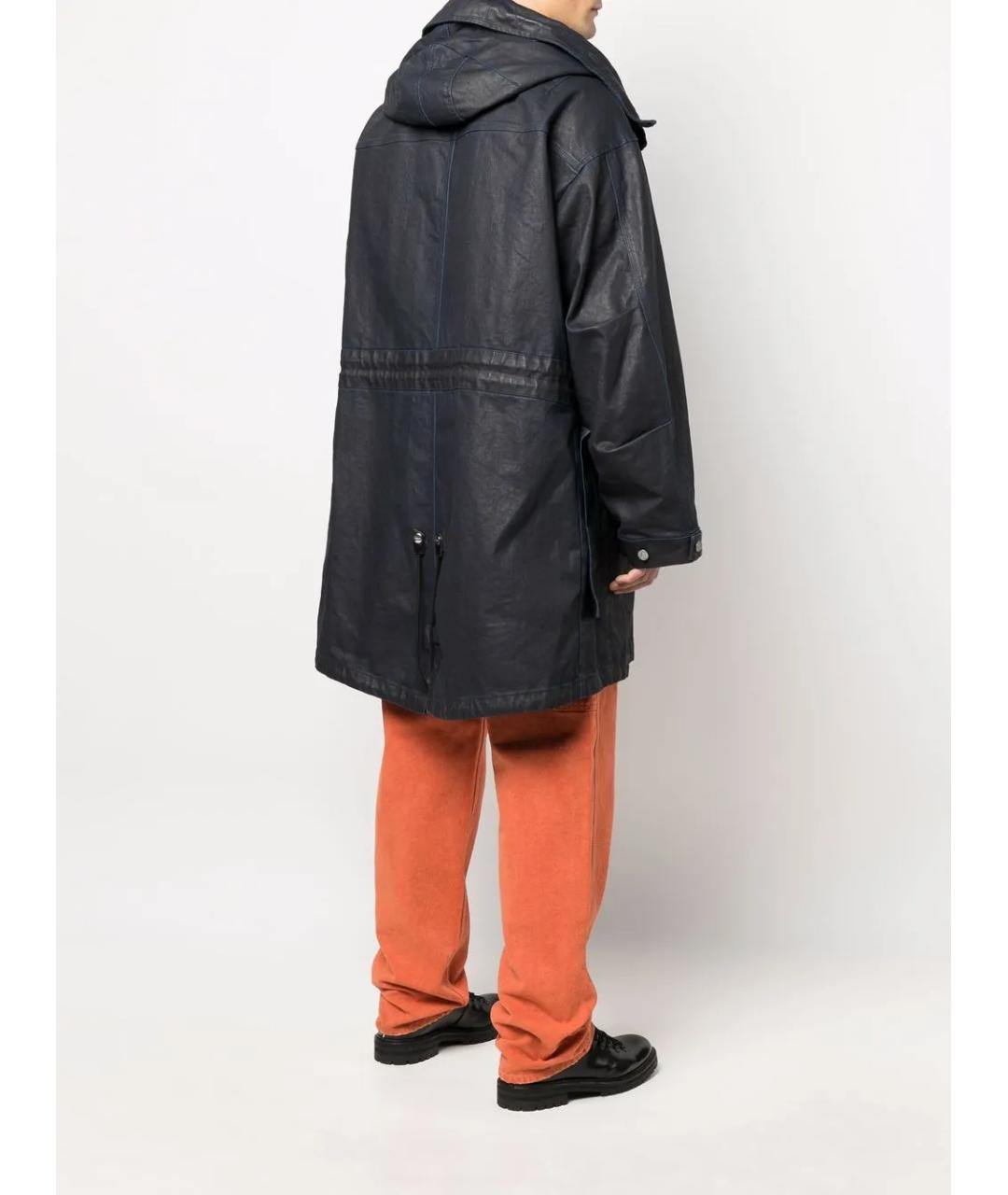 DIESEL Темно-синий деним тренч / плащ, фото 3