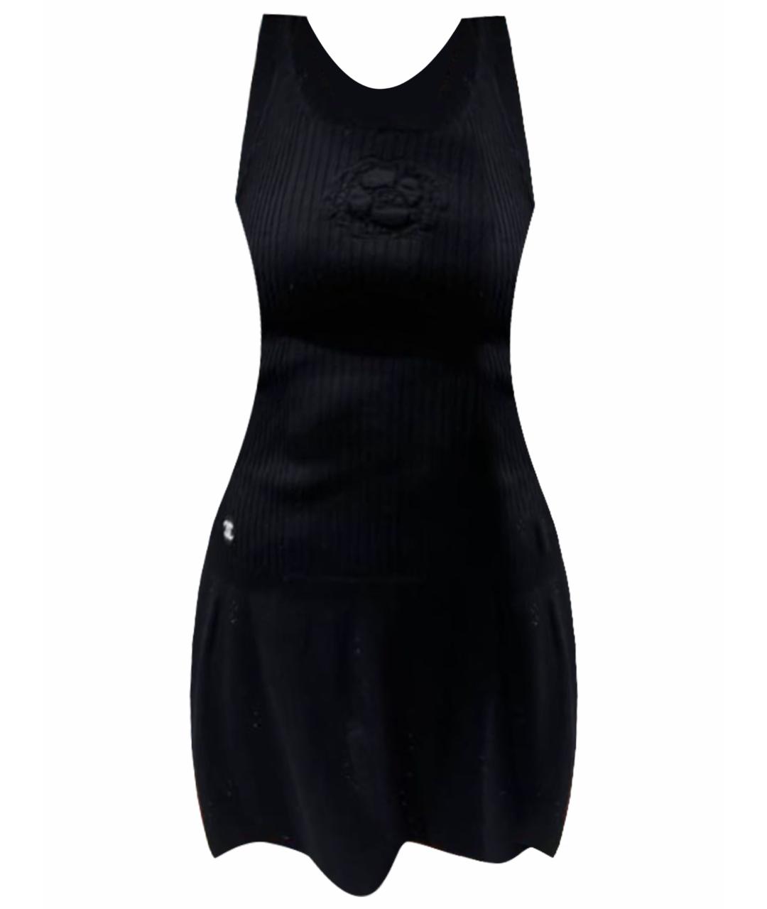 CHANEL Черное хлопковое повседневное платье, фото 1