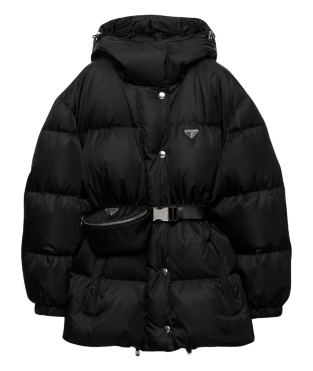 PRADA Черный полиамидовый пуховик, фото 1
