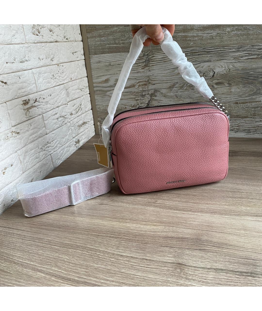 MICHAEL KORS Розовая кожаная сумка через плечо, фото 2