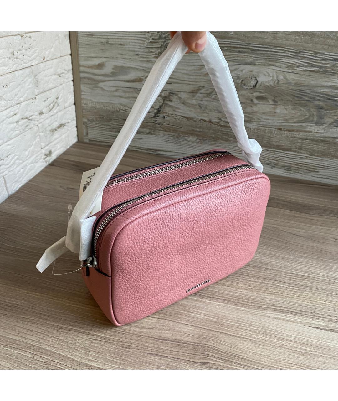 MICHAEL KORS Розовая кожаная сумка через плечо, фото 5