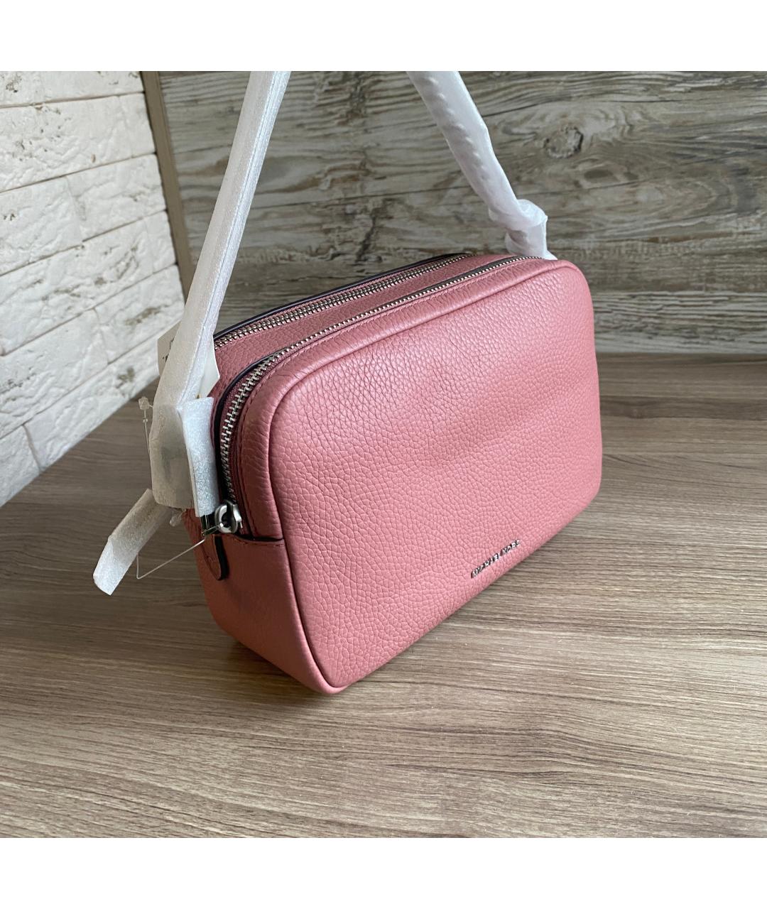 MICHAEL KORS Розовая кожаная сумка через плечо, фото 3
