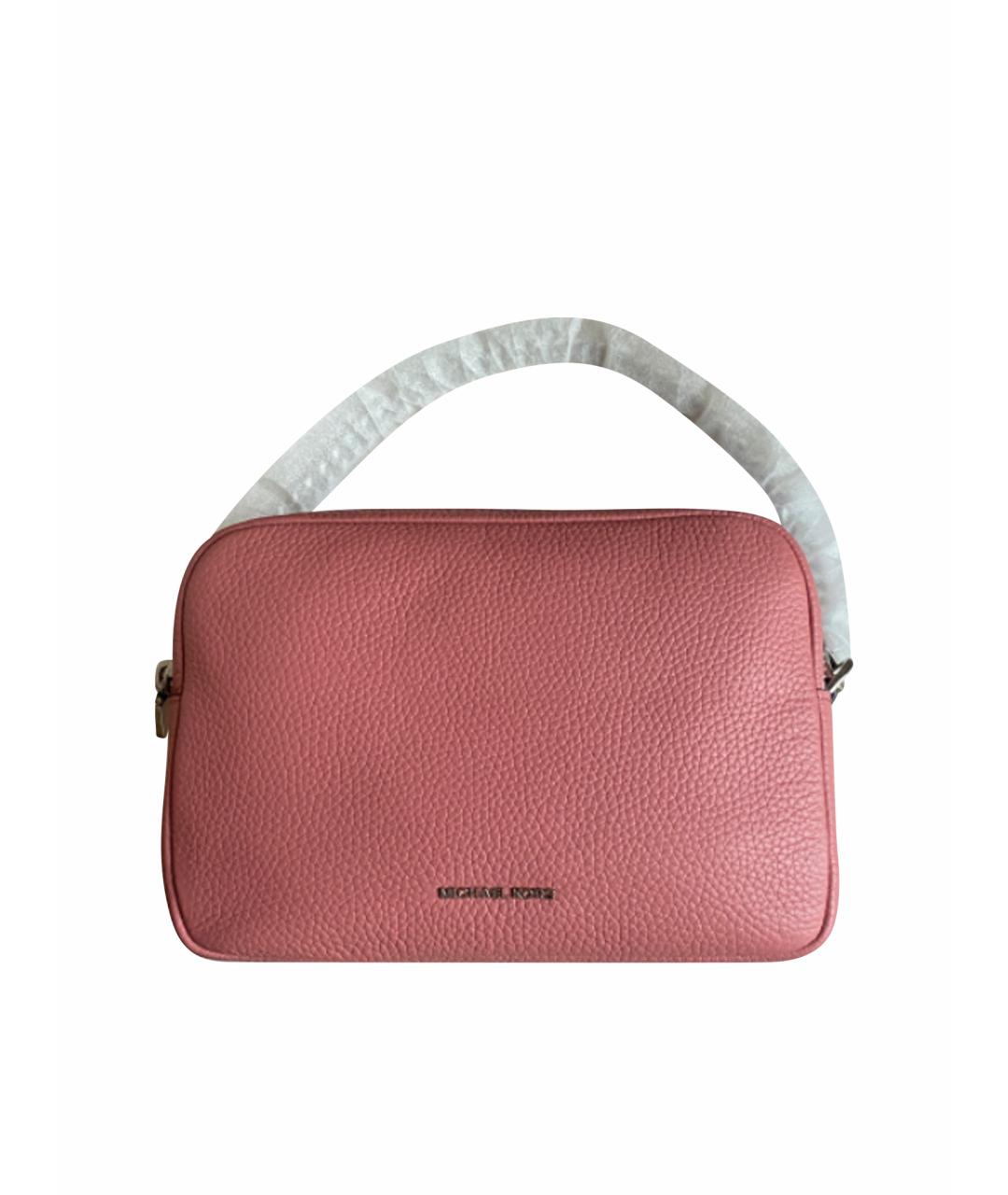 MICHAEL KORS Розовая кожаная сумка через плечо, фото 1