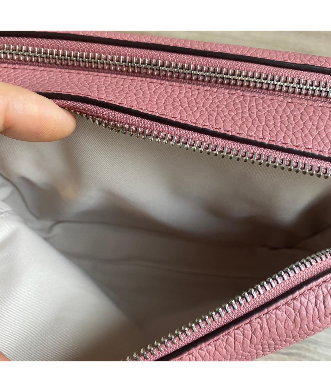 MICHAEL KORS Розовая кожаная сумка через плечо, фото 7