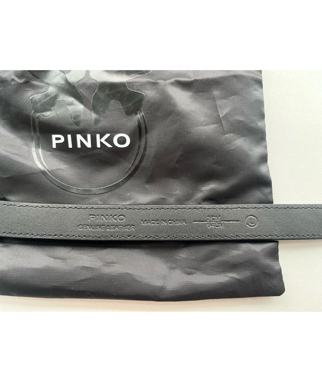 PINKO Черный кожаный ремень, фото 3