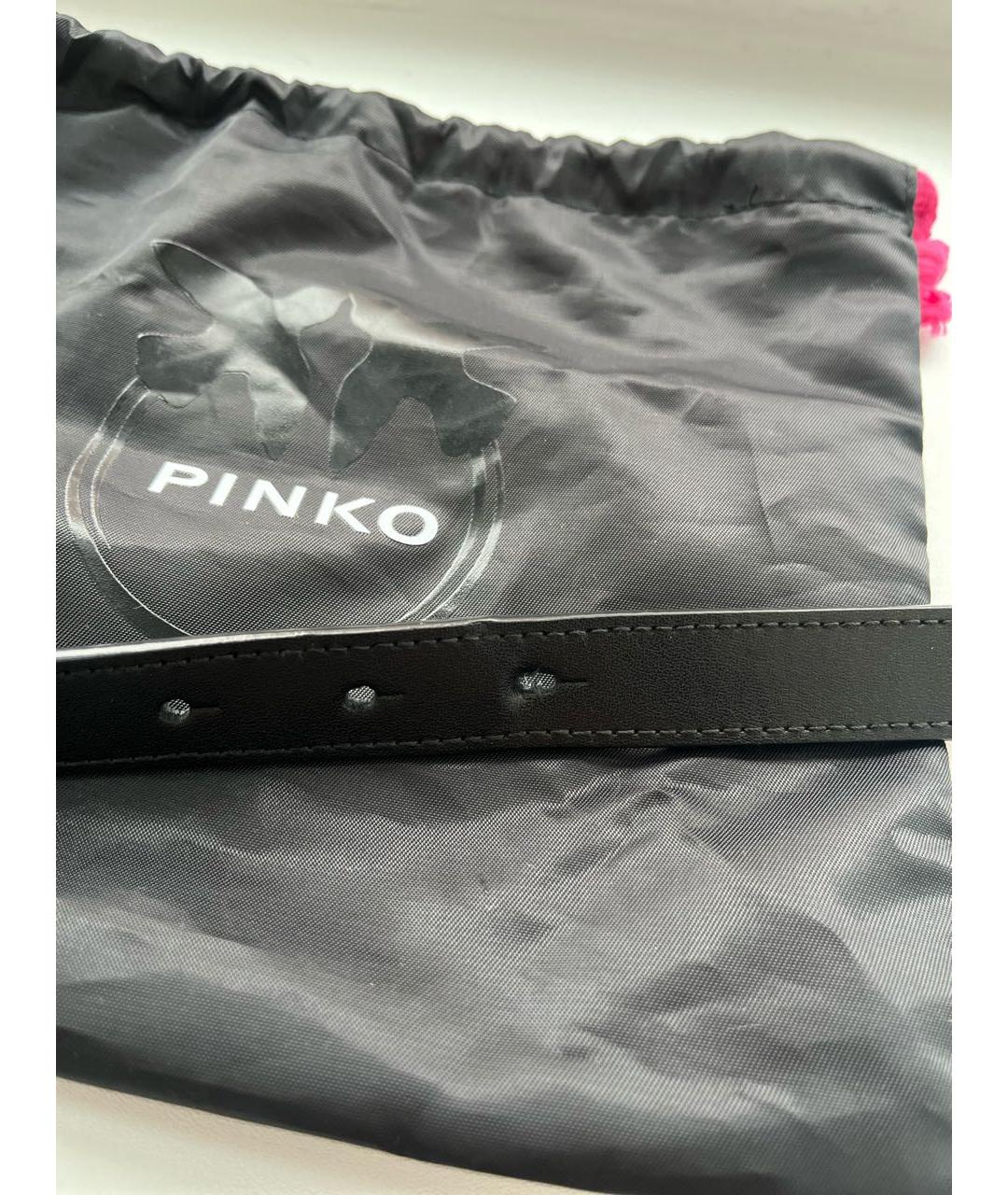 PINKO Черный кожаный ремень, фото 6