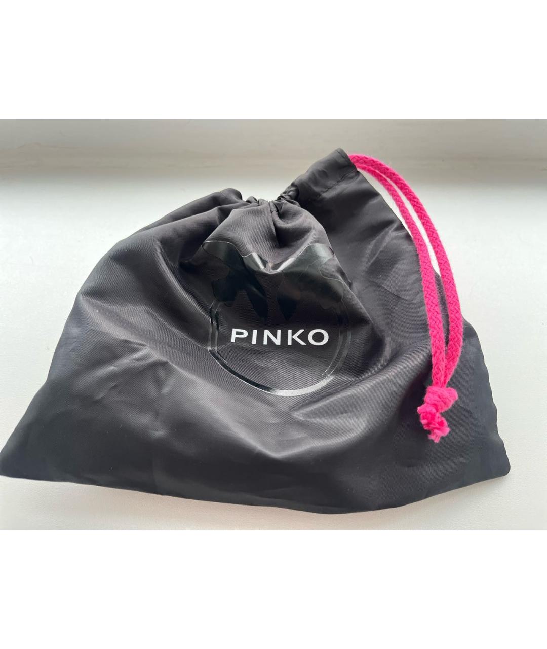 PINKO Черный кожаный ремень, фото 5