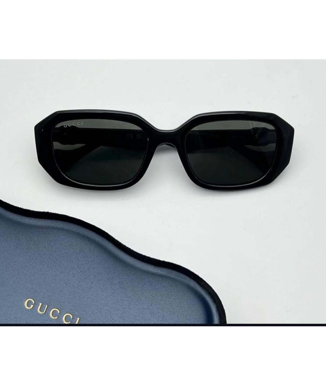 GUCCI Черные пластиковые солнцезащитные очки, фото 5