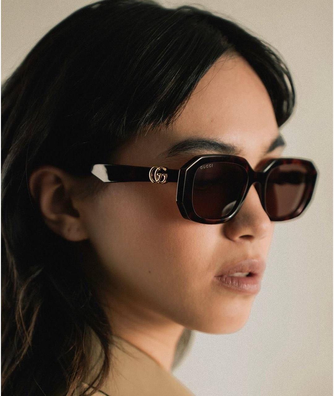 GUCCI Черные пластиковые солнцезащитные очки, фото 4