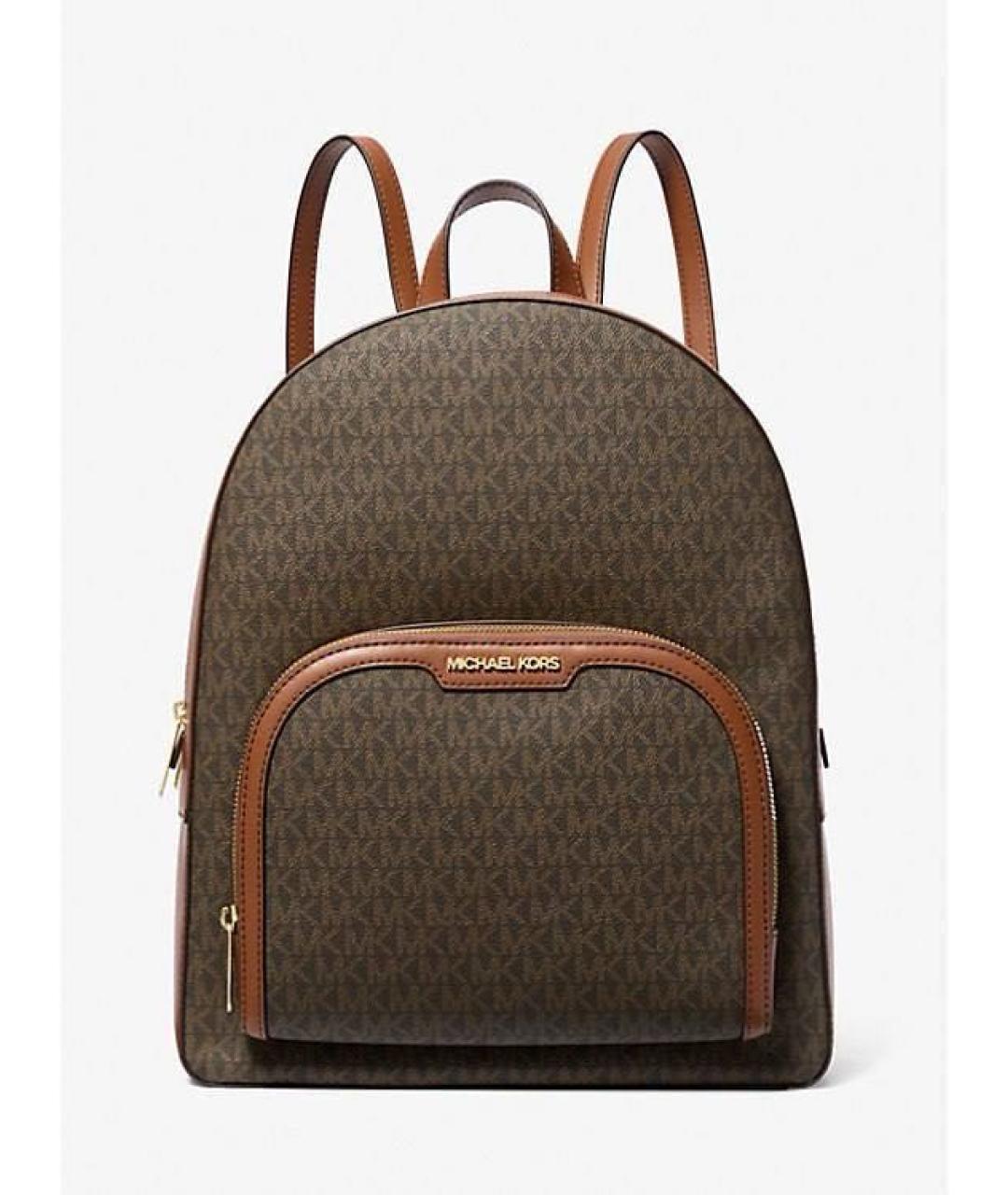 MICHAEL KORS Коричневый рюкзак из искусственной кожи, фото 4