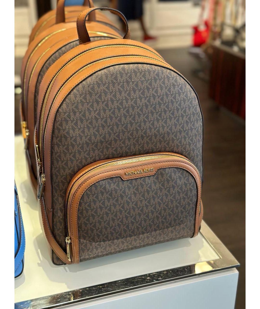 MICHAEL KORS Коричневый рюкзак из искусственной кожи, фото 2