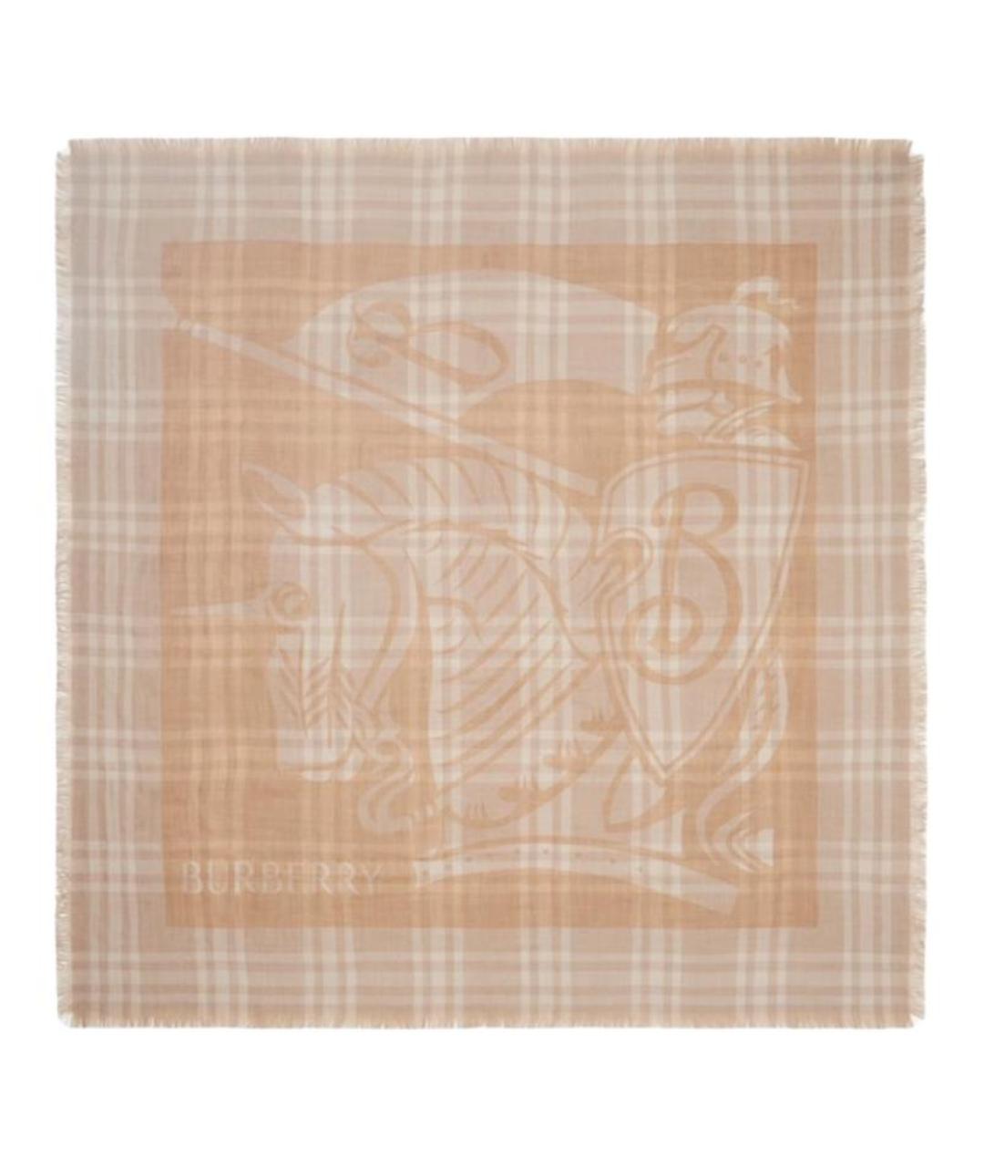 BURBERRY Бежевый шарф, фото 1