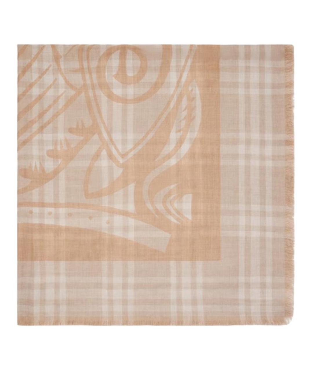BURBERRY Бежевый шарф, фото 2