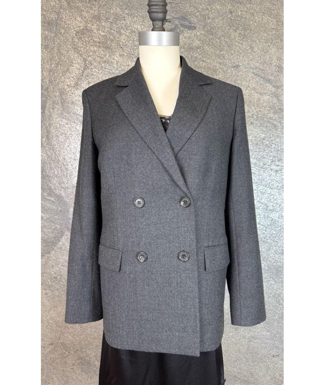 THEORY Серый шерстяной жакет/пиджак, фото 4