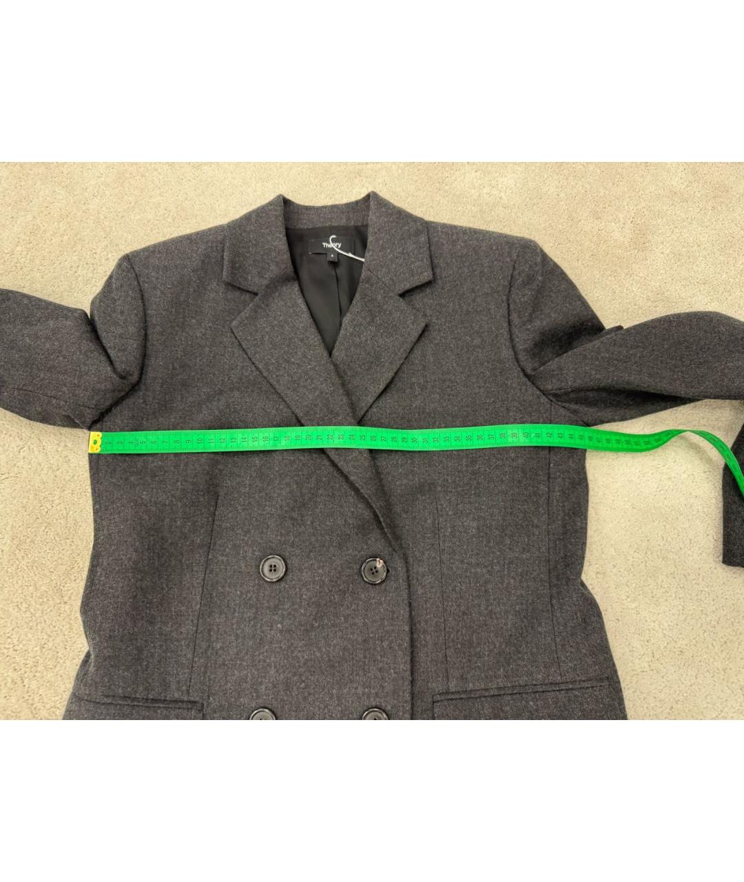 THEORY Серый шерстяной жакет/пиджак, фото 5