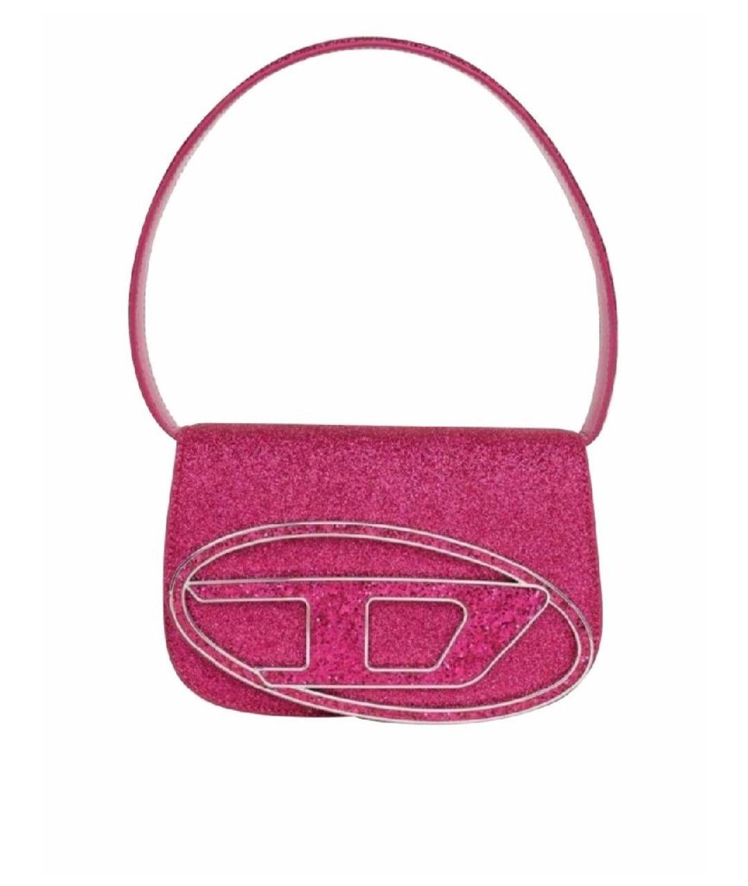 DIESEL Розовая кожаная сумка с короткими ручками, фото 1