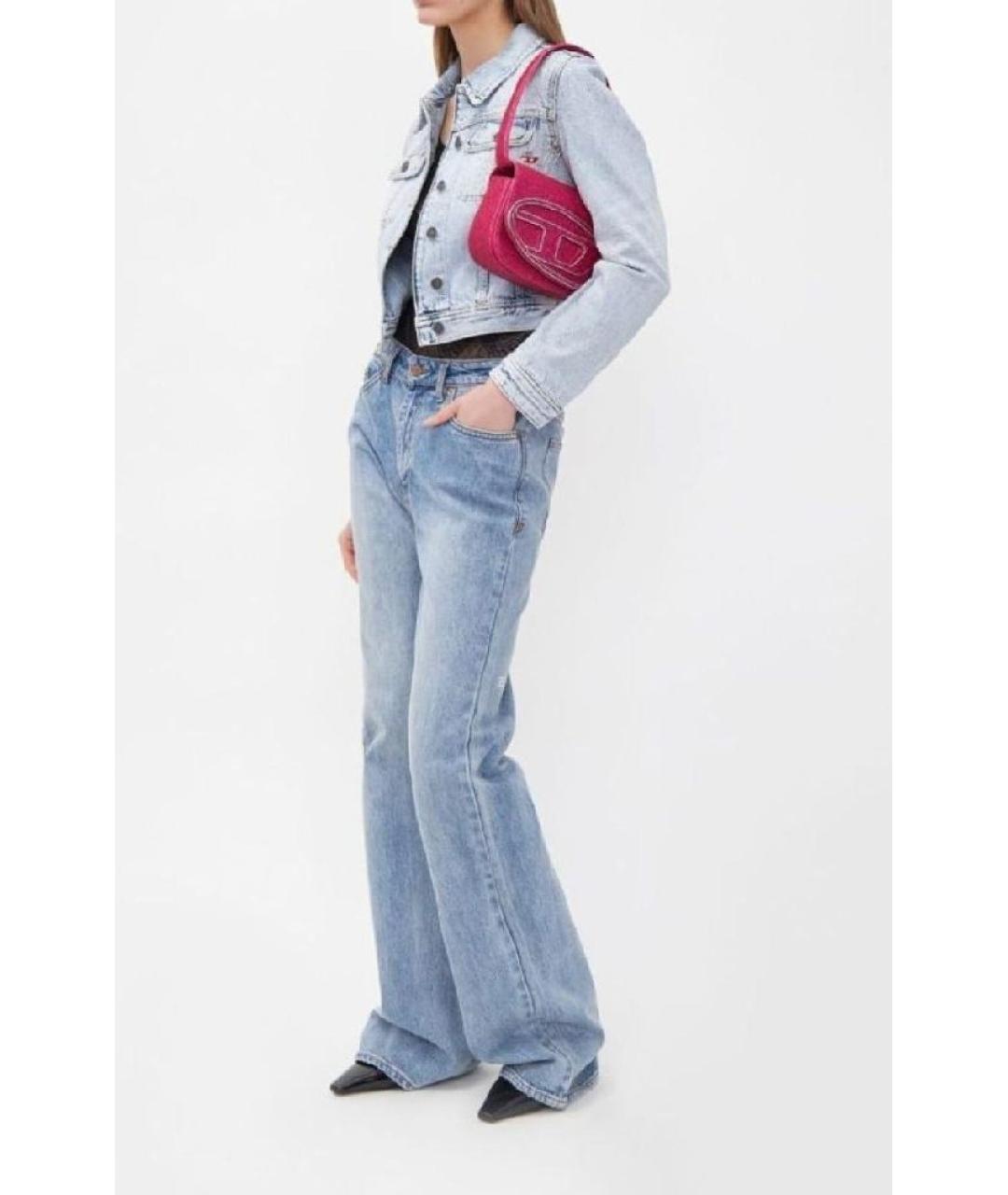 DIESEL Розовая кожаная сумка с короткими ручками, фото 5