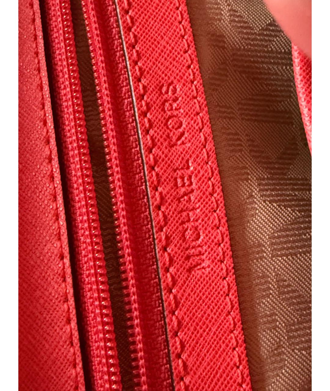 MICHAEL KORS Коралловая кожаная сумка через плечо, фото 4