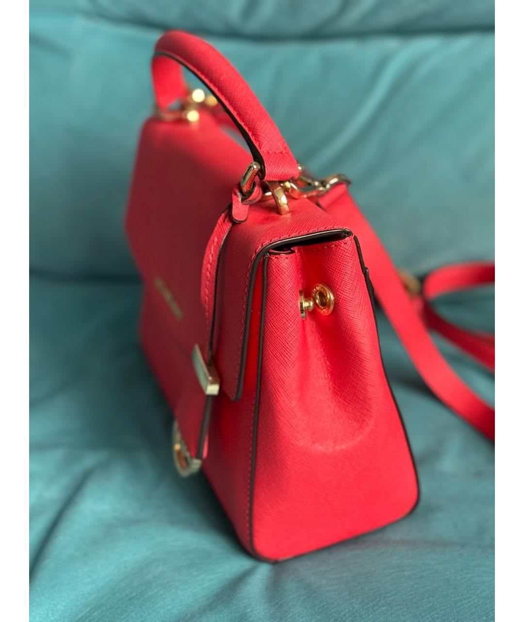 MICHAEL KORS Коралловая кожаная сумка через плечо, фото 3