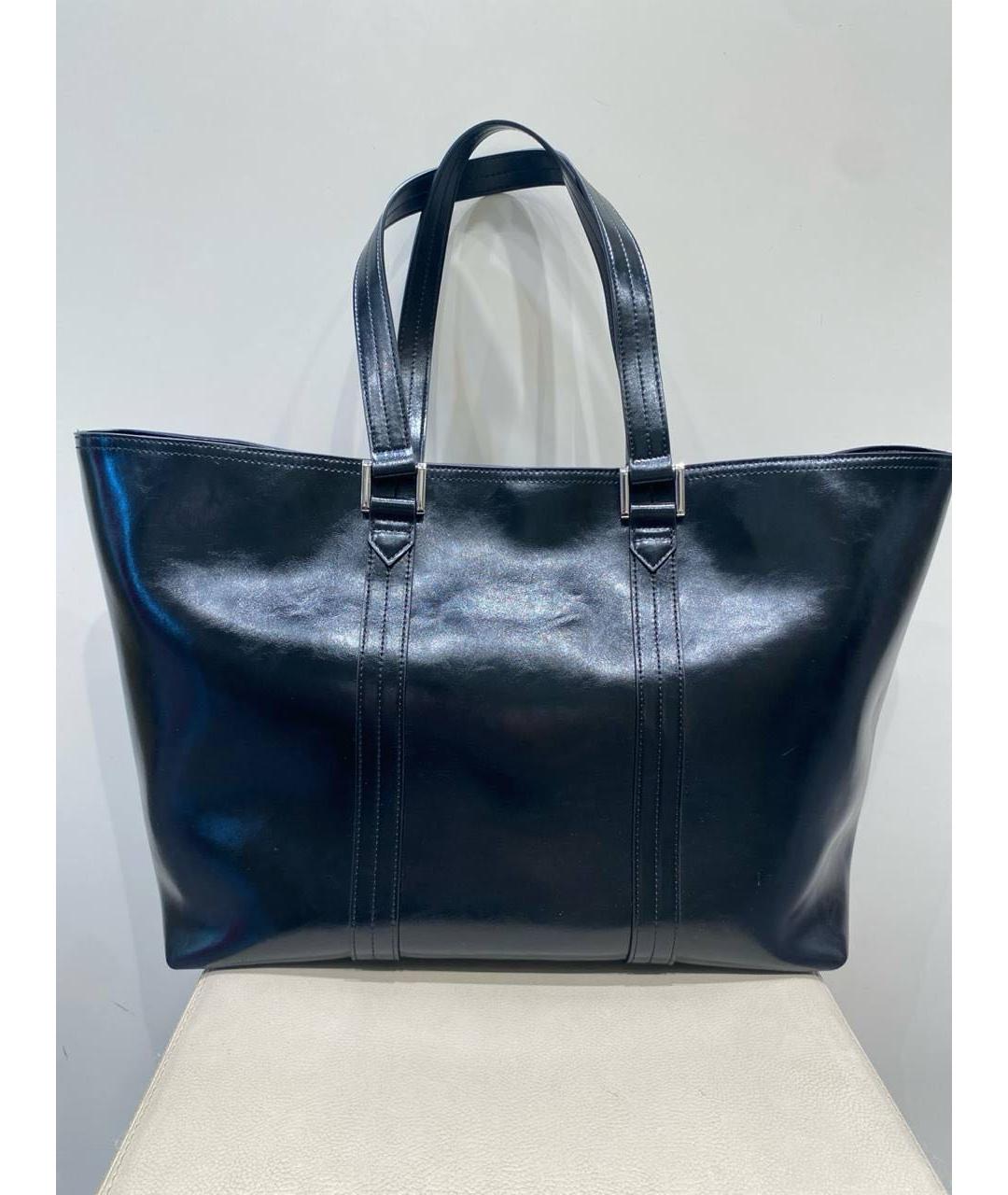 PINKO Черная кожаная сумка с короткими ручками, фото 5