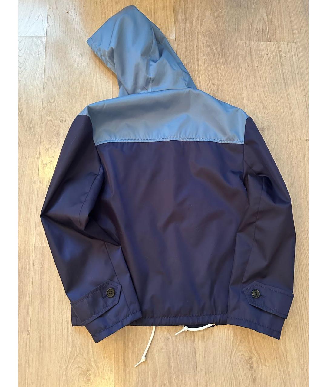 PRADA Синяя полиэстеровая куртка, фото 2