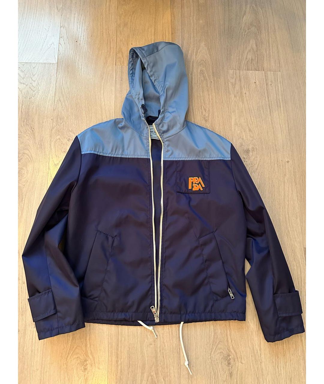 PRADA Синяя полиэстеровая куртка, фото 9