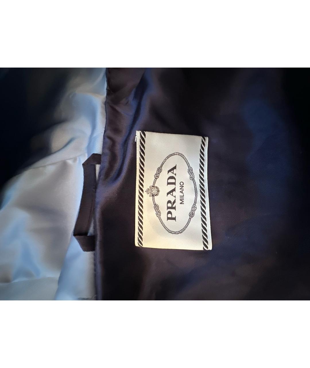 PRADA Синяя полиэстеровая куртка, фото 3