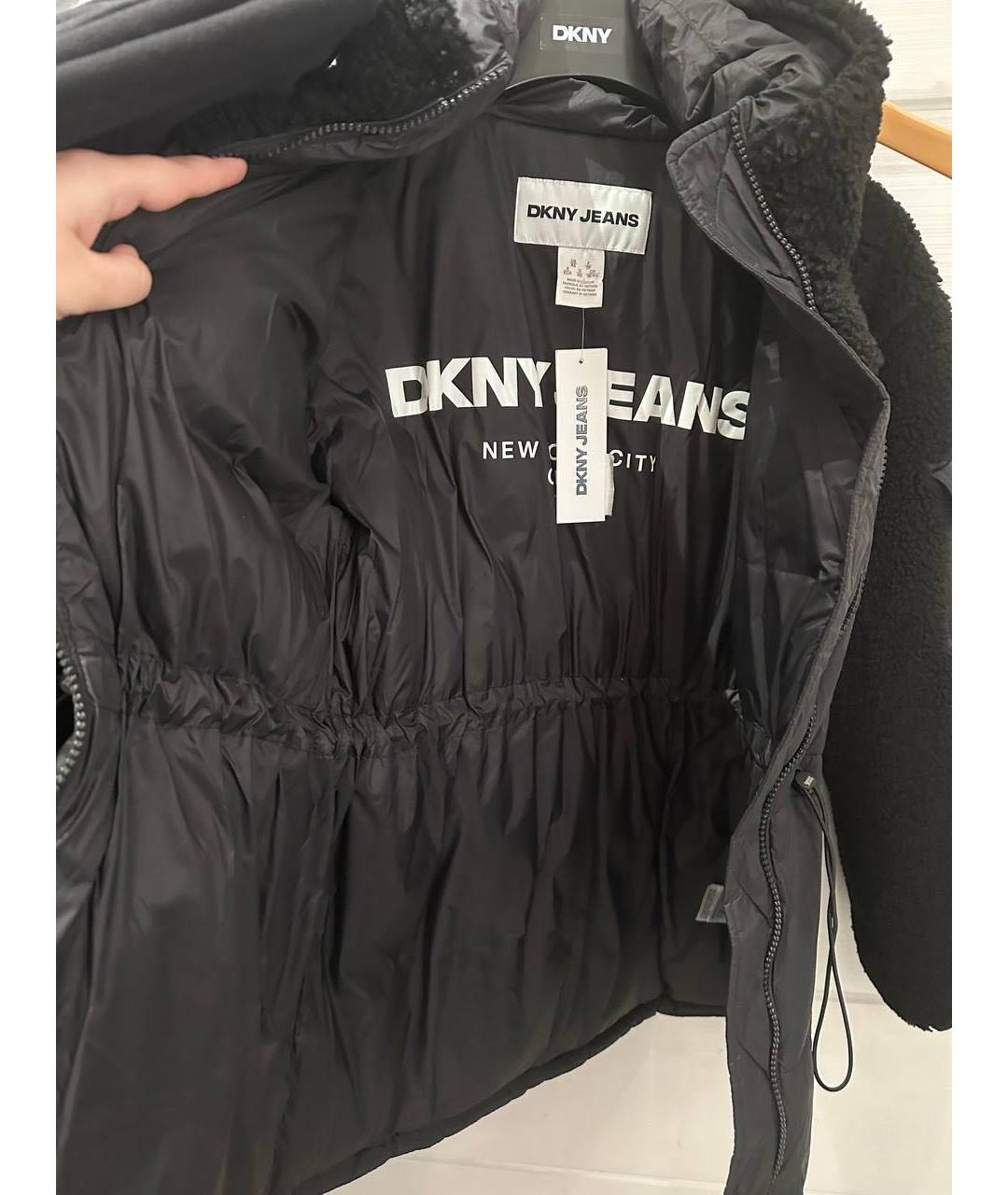 DKNY Черная полиамидовая куртка, фото 4