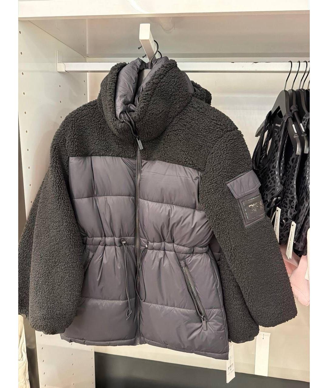 DKNY Черная полиамидовая куртка, фото 6