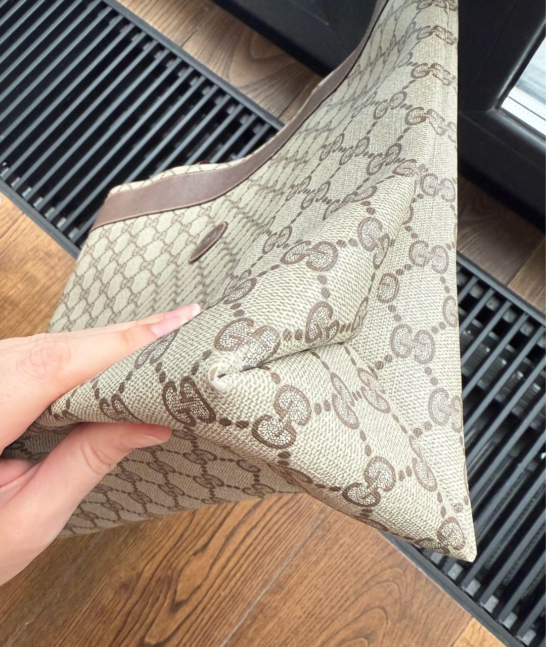 GUCCI Бежевая кожаная сумка через плечо, фото 5