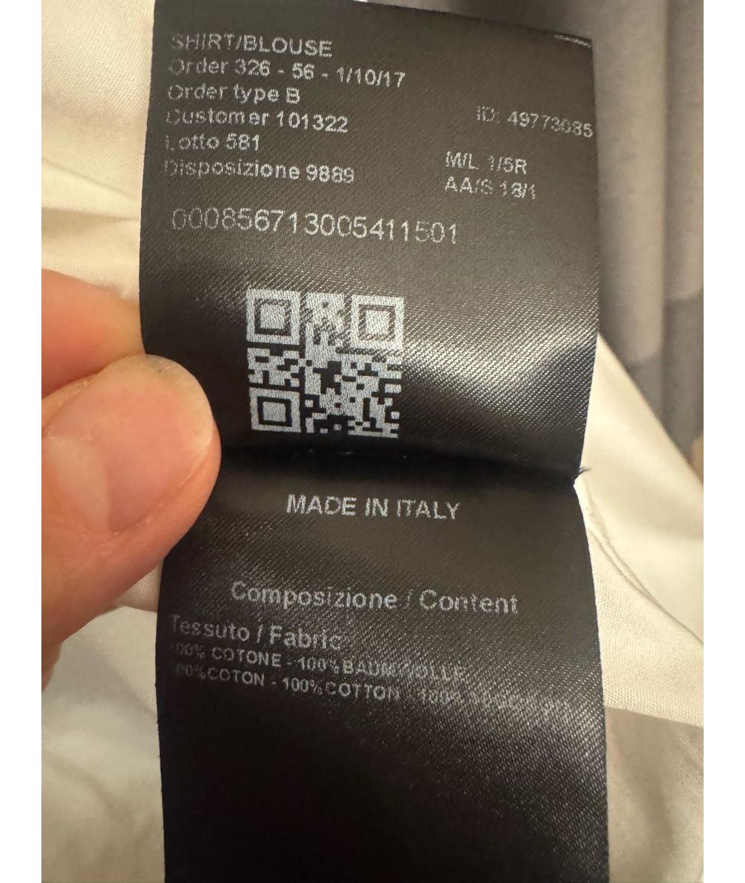 CALVIN KLEIN Белая хлопковая рубашка, фото 7