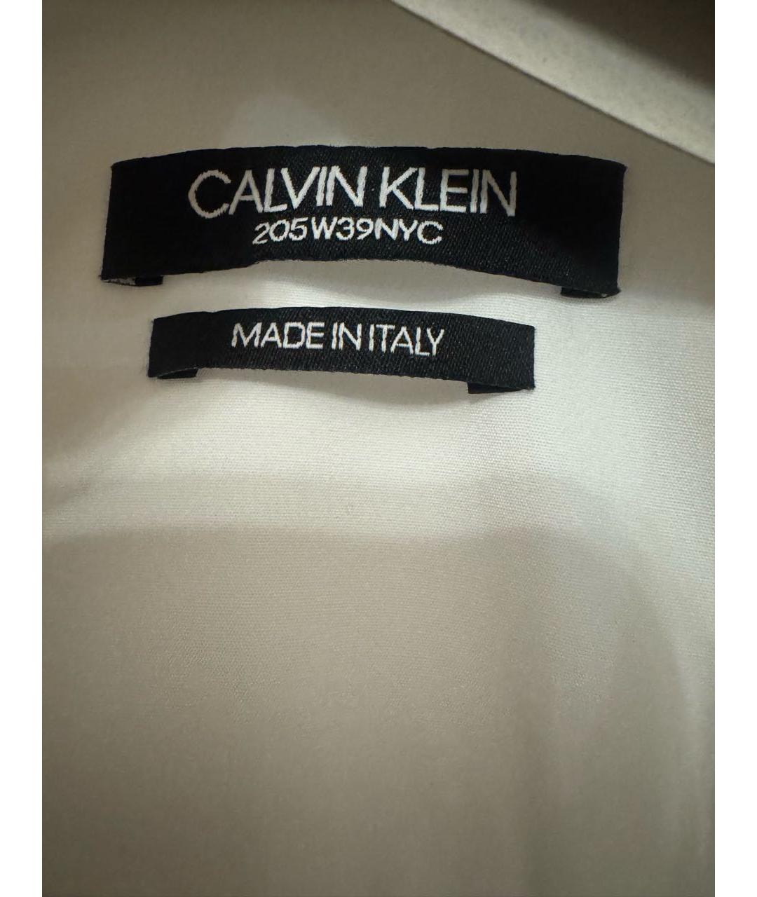 CALVIN KLEIN Белая хлопковая рубашка, фото 3