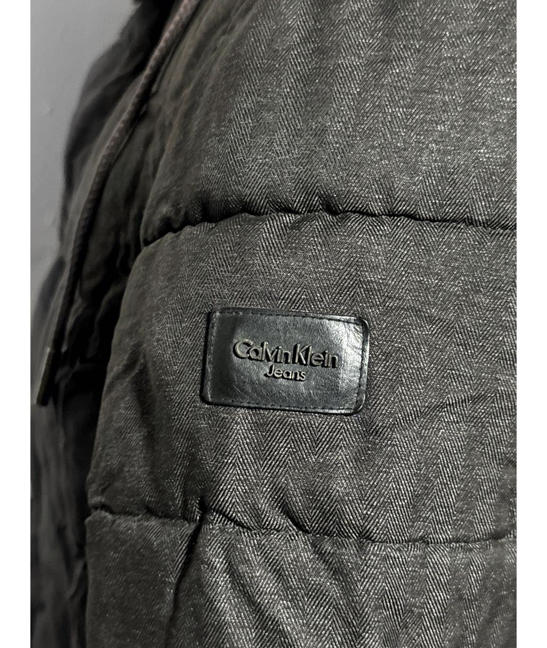 CALVIN KLEIN Серая полиэстеровая куртка, фото 4