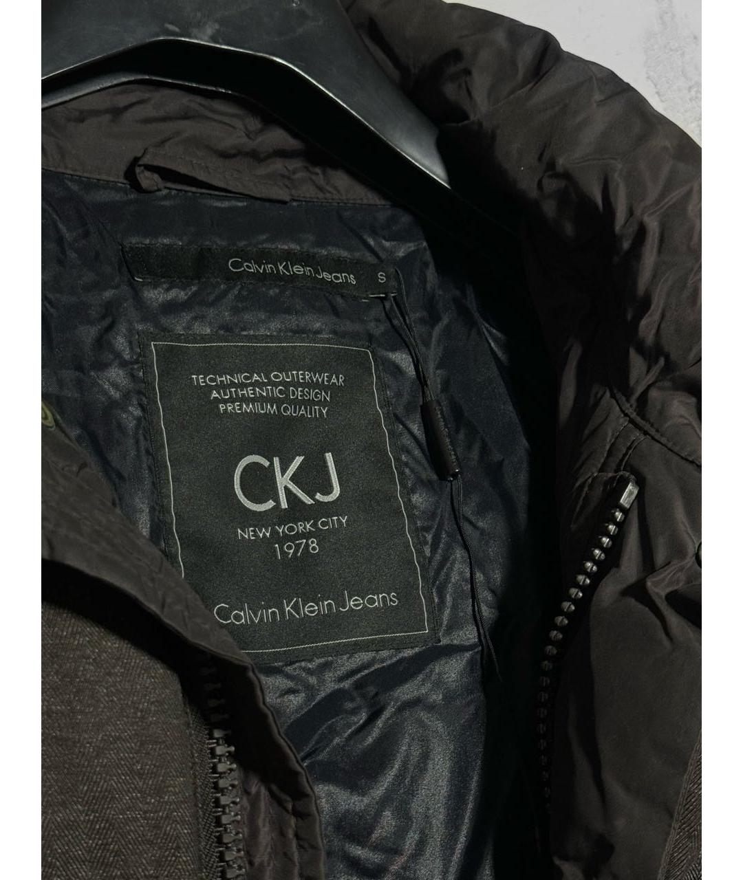 CALVIN KLEIN Серая полиэстеровая куртка, фото 6