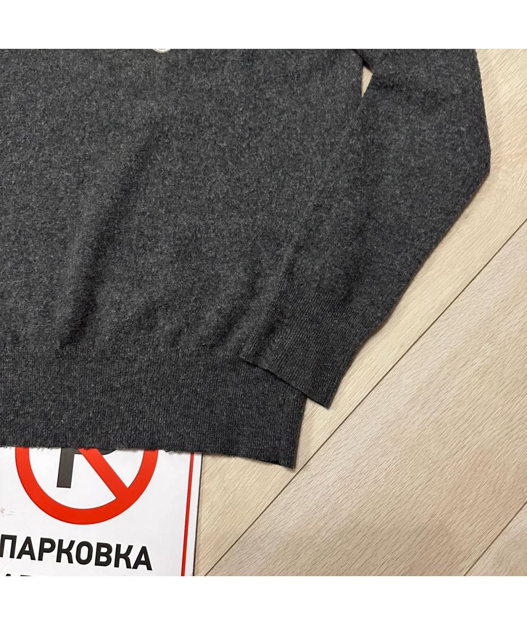 CHRISTIAN DIOR Серый шерстяной джемпер / свитер, фото 3