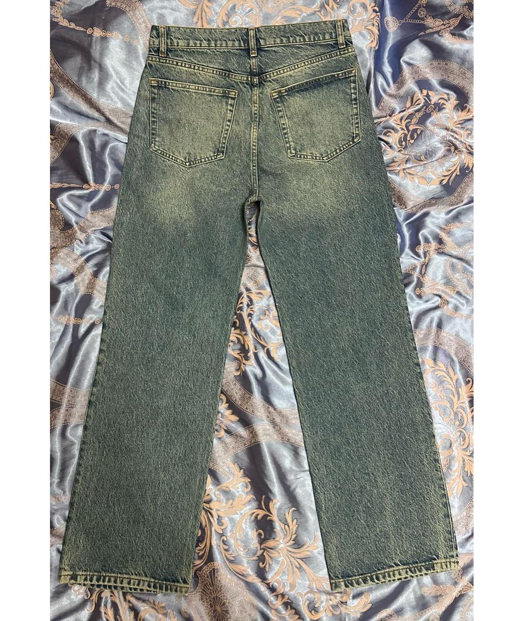 REFORMATION Синие хлопковые прямые джинсы, фото 2