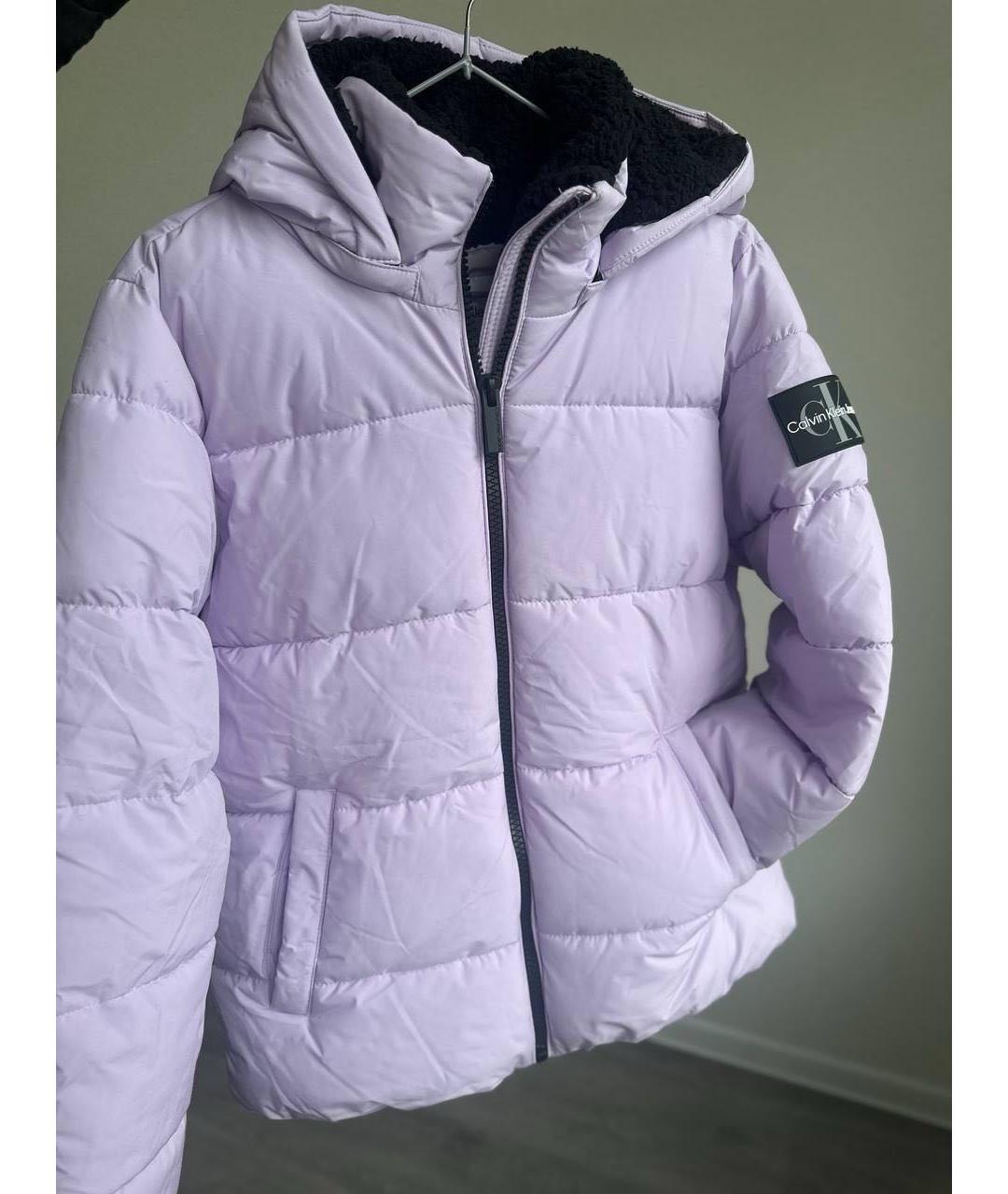 CALVIN KLEIN Фиолетовая полиамидовая куртка, фото 2