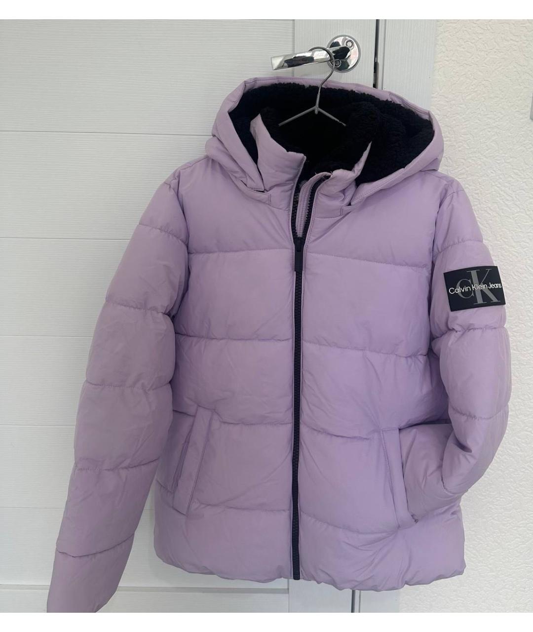 CALVIN KLEIN Фиолетовая полиамидовая куртка, фото 5