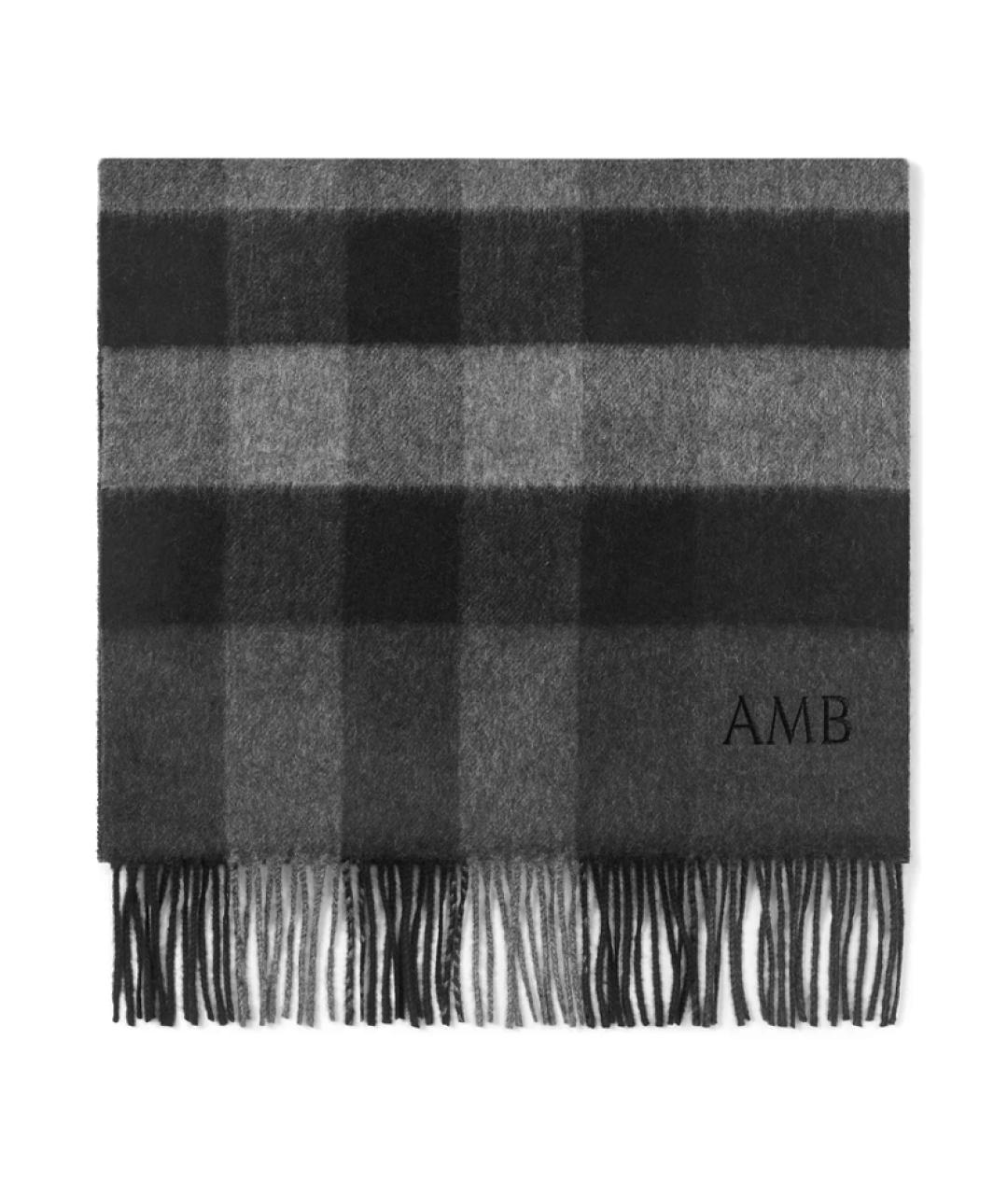 BURBERRY Серый кашемировый шарф, фото 2