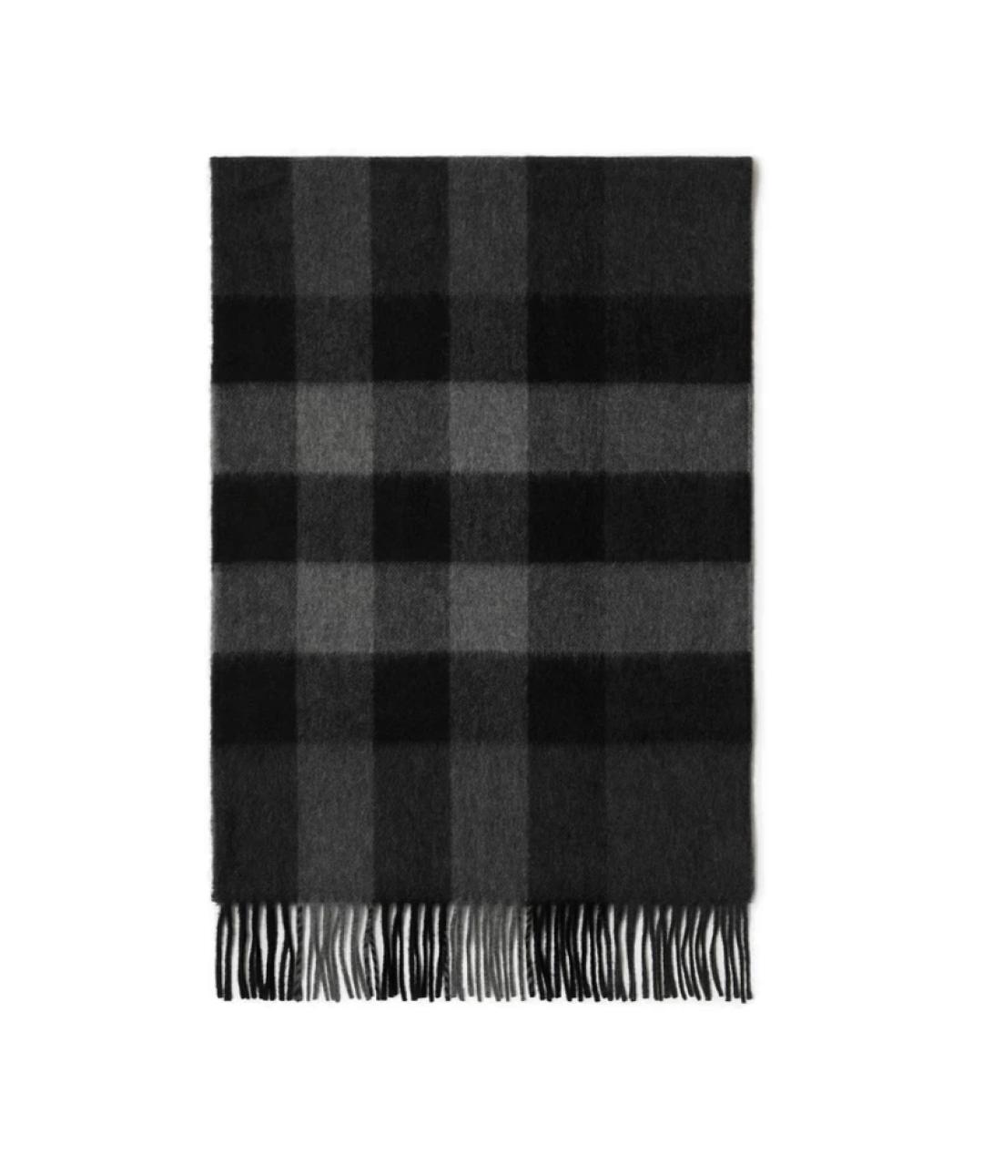 BURBERRY Серый кашемировый шарф, фото 3