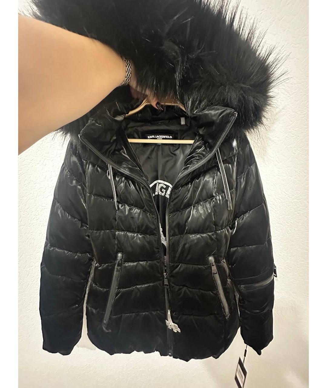 KARL LAGERFELD Черная полиуретановая куртка, фото 7