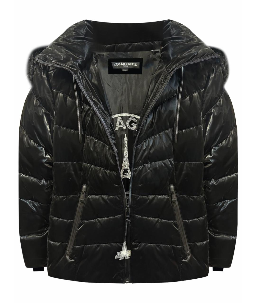 KARL LAGERFELD Черная полиуретановая куртка, фото 1