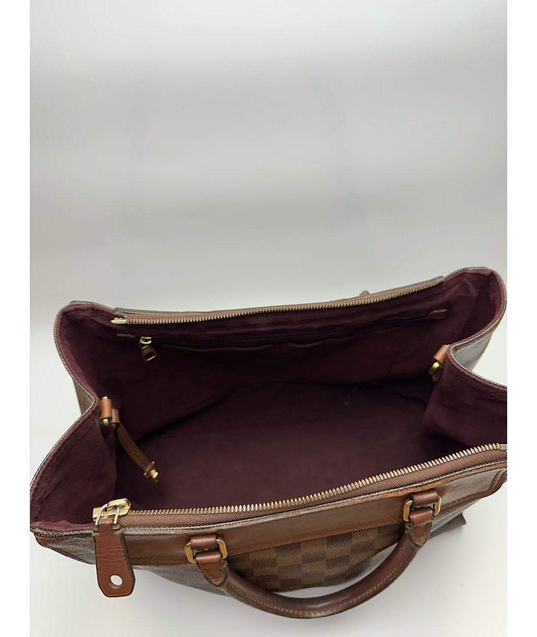 LOUIS VUITTON Коричневая сумка с короткими ручками, фото 4