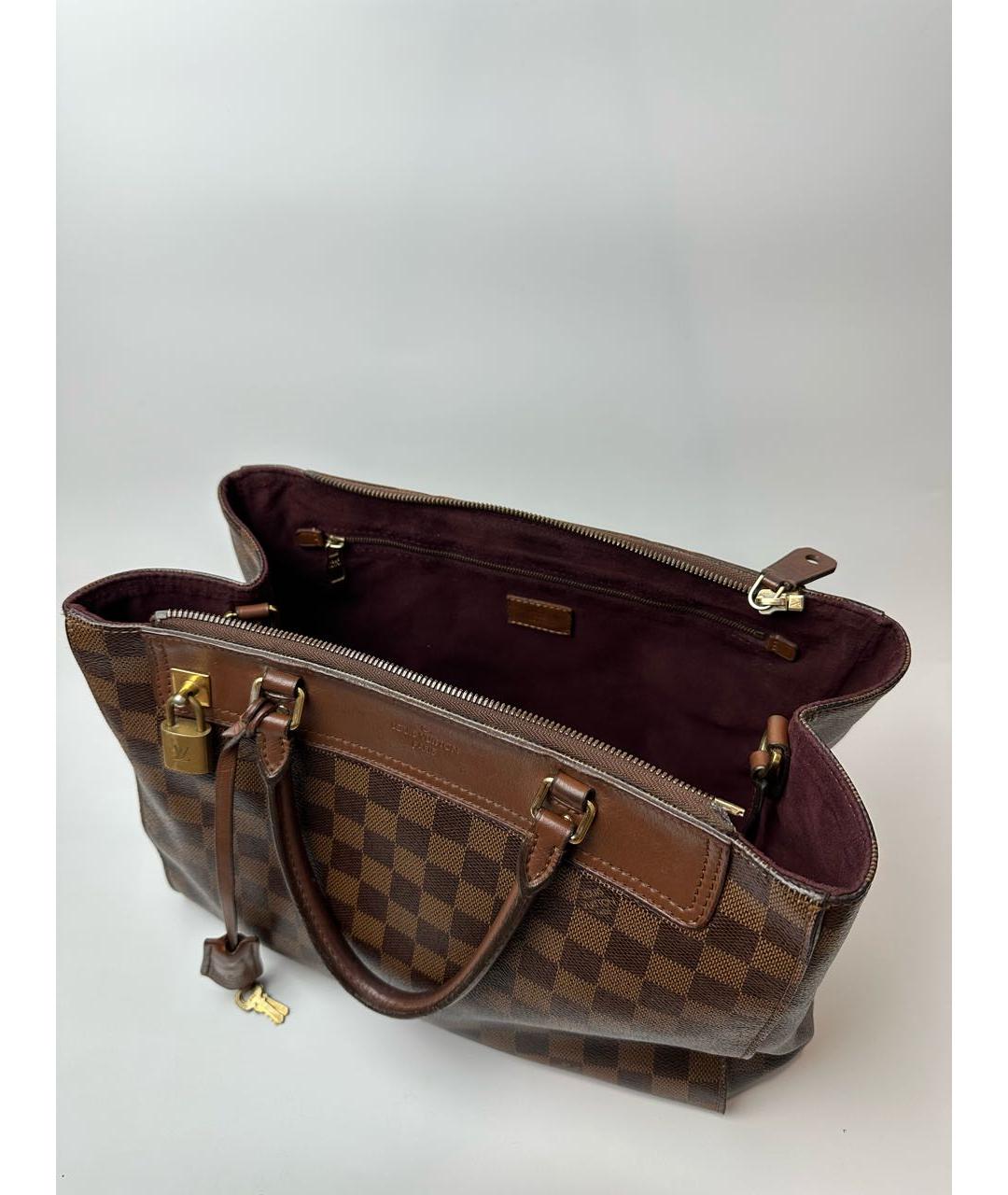 LOUIS VUITTON Коричневая сумка с короткими ручками, фото 2