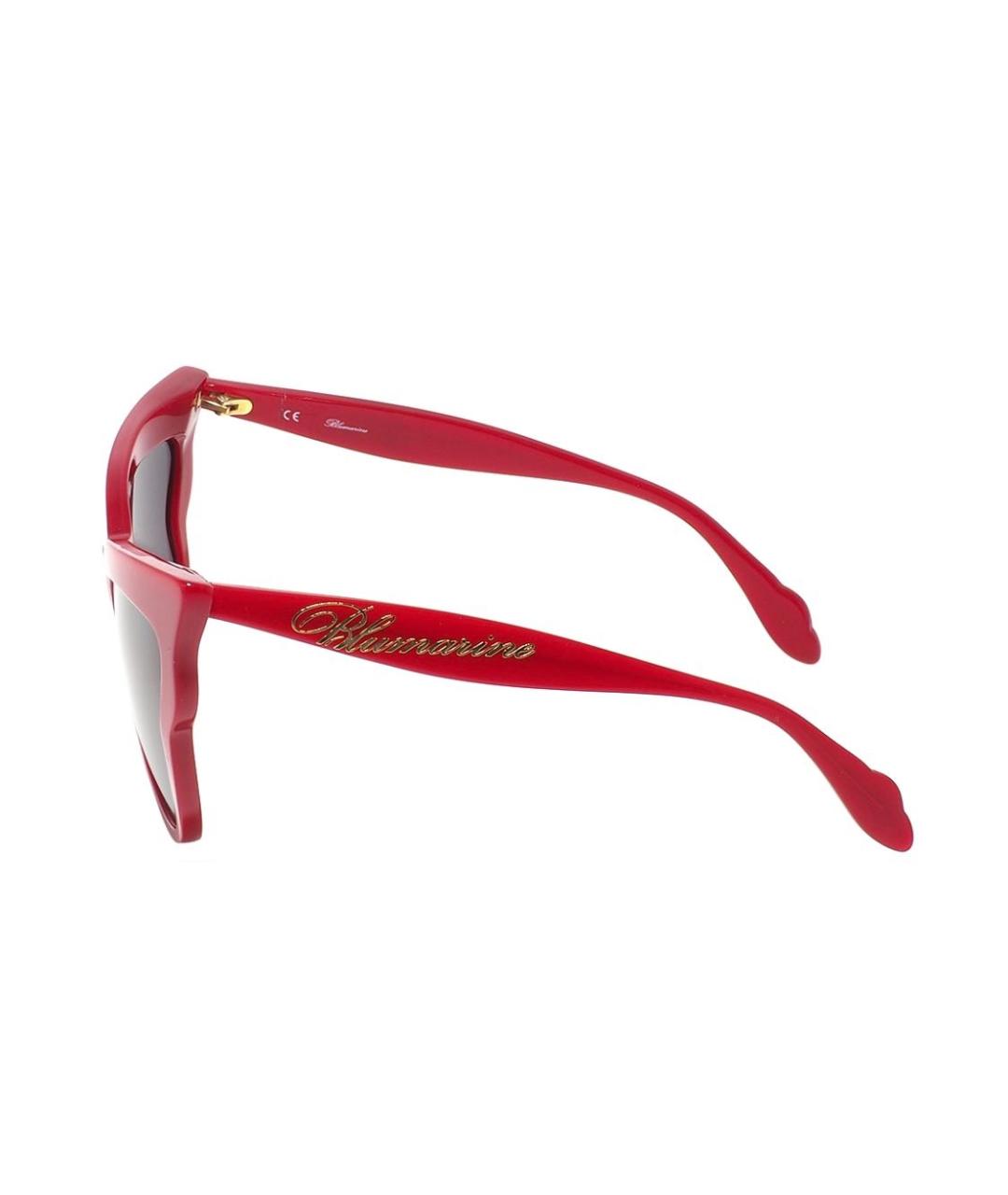 BLUMARINE Красные пластиковые солнцезащитные очки, фото 3