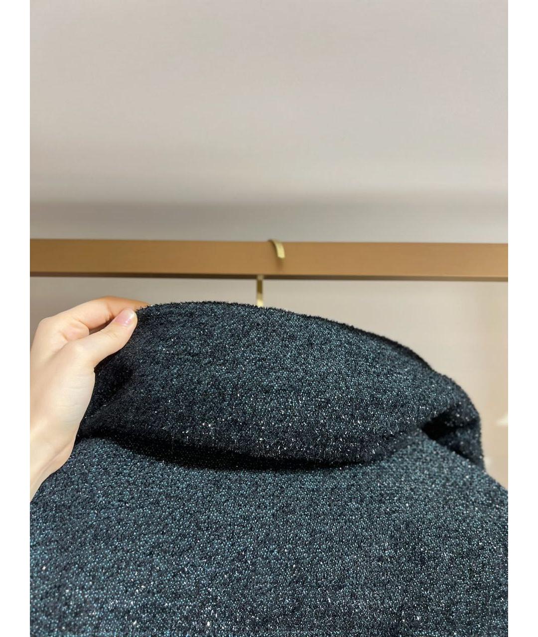 MONCLER Черный шерстяной пуховик, фото 4